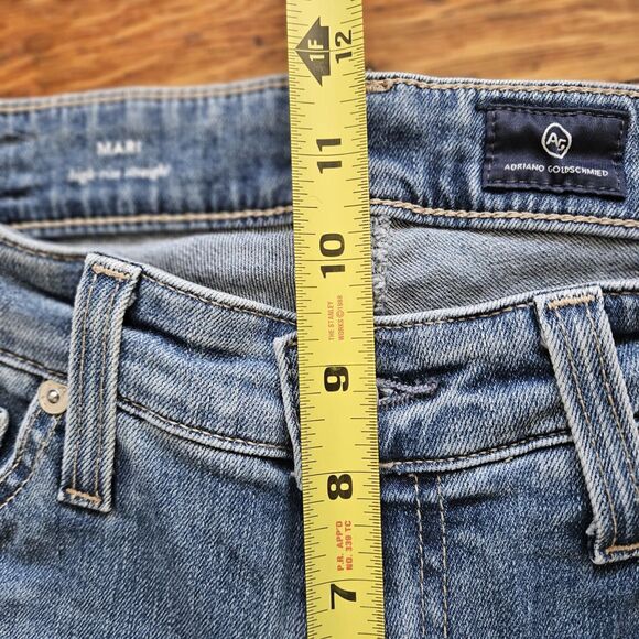 AG Adriano Goldschmied “Mari” High-Rise Straight Jeans Size 25R - Picture 9 of 12